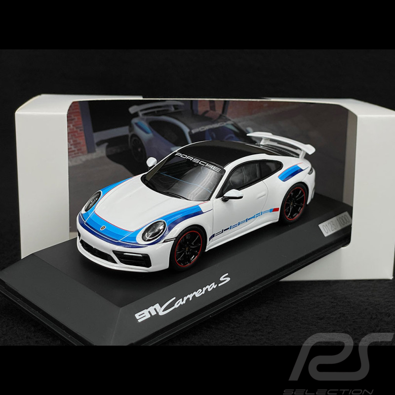 Porsche 911 Carrera 4S Aero Kit Type 992 2022 Weiß Blau 1/43 Spark WAP0200420PAEK