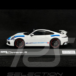Porsche 911 Carrera 4S Aero Kit Type 992 2022 White Blue 1/43