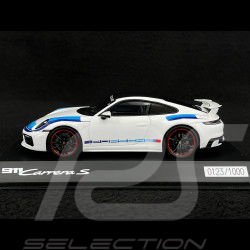 Porsche 911 Carrera 4S Aero Kit Type 992 2022 White Blue 1/43 Spark WAP0200420PAEK