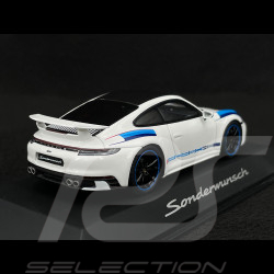 Porsche 911 Carrera 4S Aero Kit Type 992 2022 White Blue 1/43 Spark WAP0200420PAEK