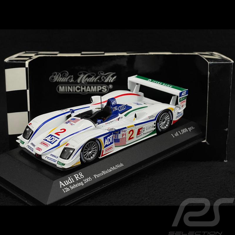 Audi R8 n° 2 2. 12h Sebring 2005 1/43 Minichamps 400051302