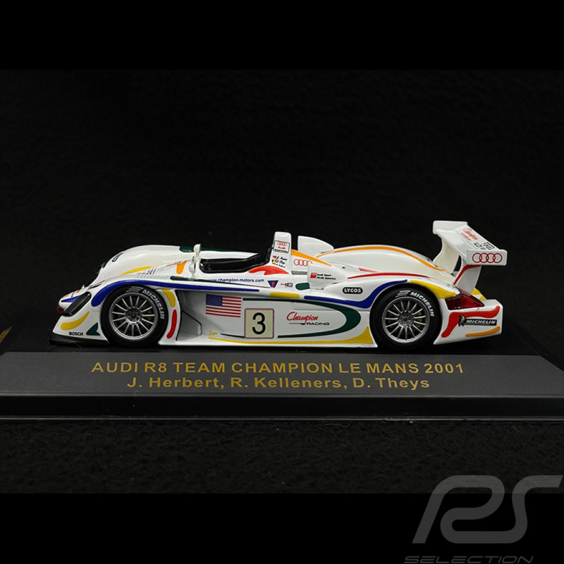 Audi R8 n° 3 24h Le Mans 2001 1/43 Ixo Models LMM003