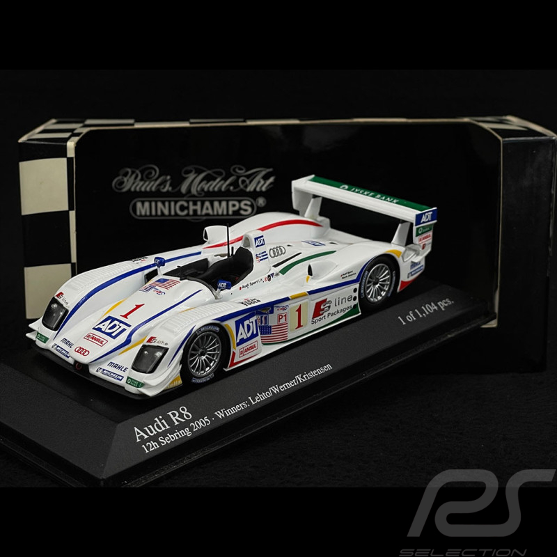 Audi R8 n° 1 Sieger 12h Sebring 2005 1/43 Minichamps 400051301