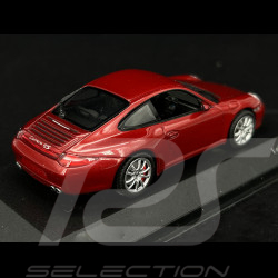 Porsche 911 Carrera 4S Type 997 mkII ruby red 2008 1/43 Minichamps 400066422