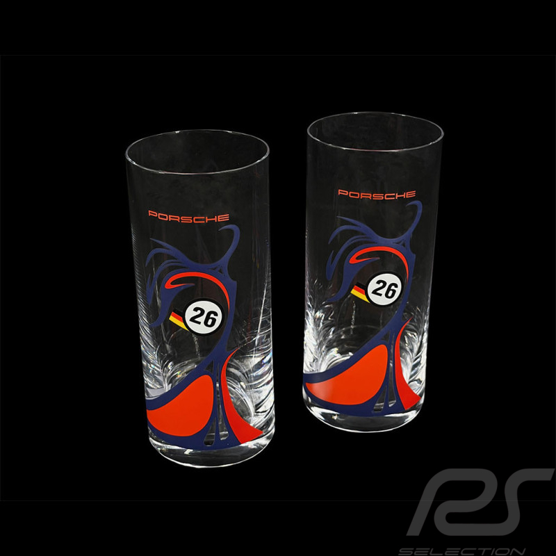 Set de 2 Verres Porsche 911 GT1 N° 26 Vainqueur 24h Le Mans 1998 Long Drink WAP0505040RLDR
