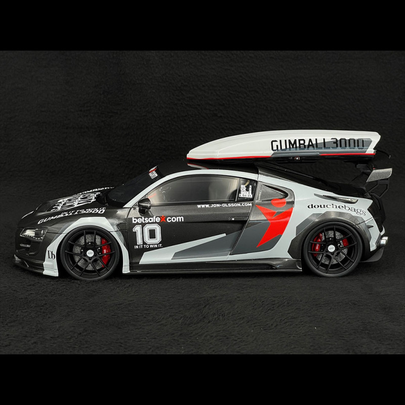 Audi R8 1/18 GT Spirit Body Kit Gumball 3000 noire/Décorer