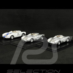 3er Set Porsche 550 A n° 35 & n° 34 & n° 33 24h Le Mans 1957 1/43 Spark