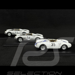 Set of 3 Porsche 550 A n° 35 & n° 34 & n° 33 24h Le Mans 1957 1/43 Spark