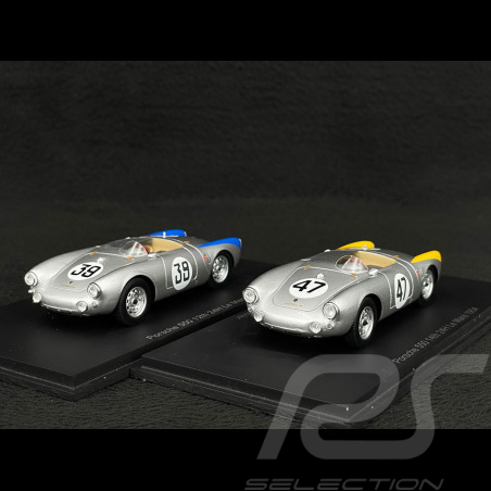 Duo Porsche 550 n° 39 & n° 47 24h Le Mans 1954 1/43 Spark