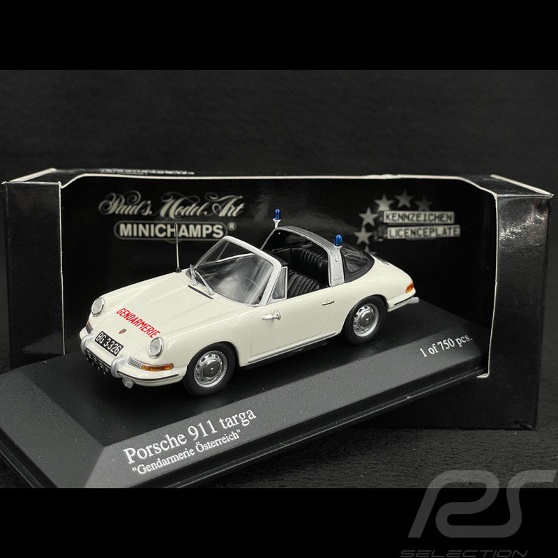 Porsche 911 Targa 1965 Blanc Gendarmerie Autrichienne 1/43 Minichamps 400061191