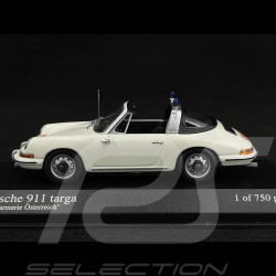 Porsche 911 Targa 1965 Blanc Gendarmerie Autrichienne 1/43 Minichamps 400061191