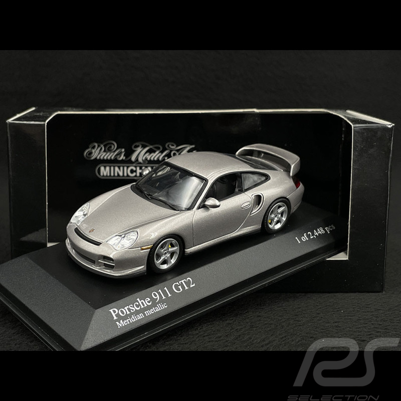 Porsche 911 type 996 GT2 2001 grau metallic 1/43 Minichamps 430060125