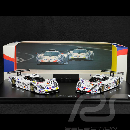 Duo Porsche 911 GT1-18 Type 996 n° 26 & n° 25 Sieger & 2. 24h Le Mans 1998 1/43 Spark WAP0200110PLM2