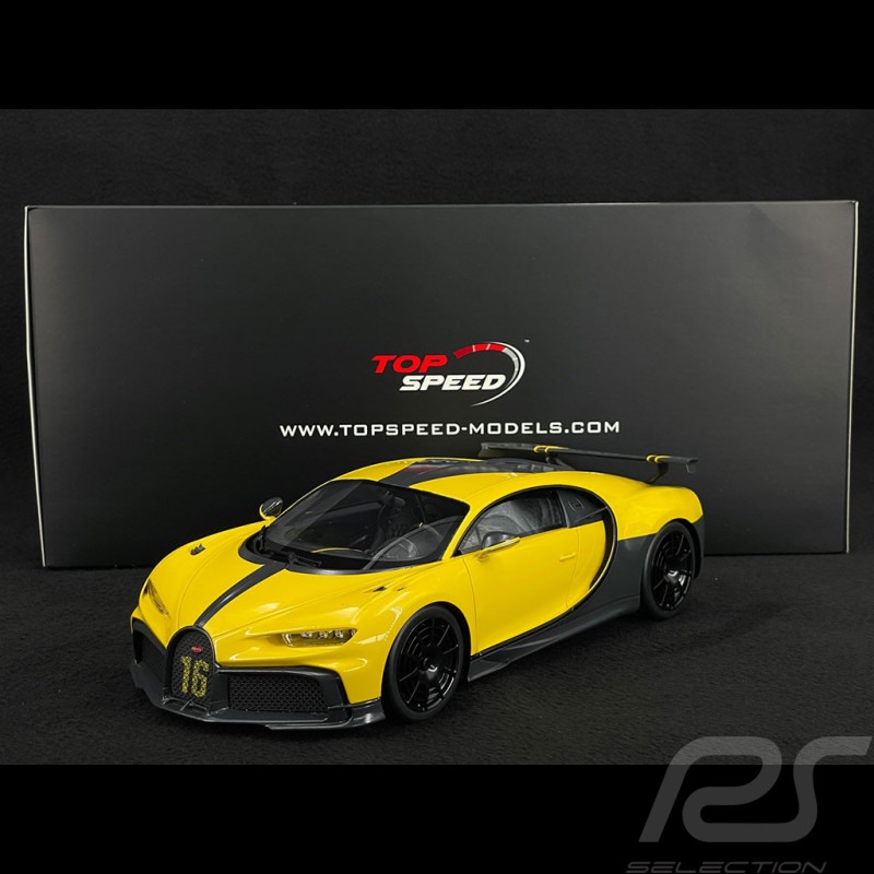 Bugatti Chiron Pur Sport 2021 Gelb / Schwarz 1/18 Top Speed TS0388