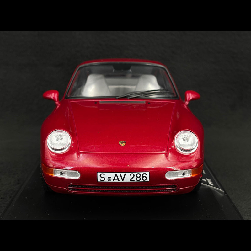 Norev 1:18 Porsche 911 Turbo Cabriolet (1987, Rot) – Fertiges Modell Mit Krassen Details Für Sammler