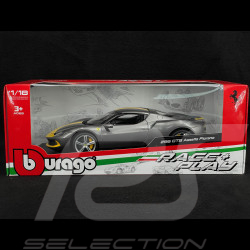 Ferrari 296 GTB Assetto Fiorano 2022 Argent / Jaune 1/18 Bburago 16017GR