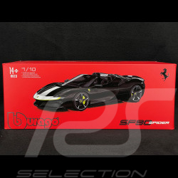 Ferrari SF90 Stradale Spider 2019 Schwarz / Weiß 1/18 Bburago Signature 16910