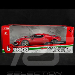 Ferrari 296 GTB Assetto Fiorano 2022 Rouge / Blanc 1/18 Bburago 16017R
