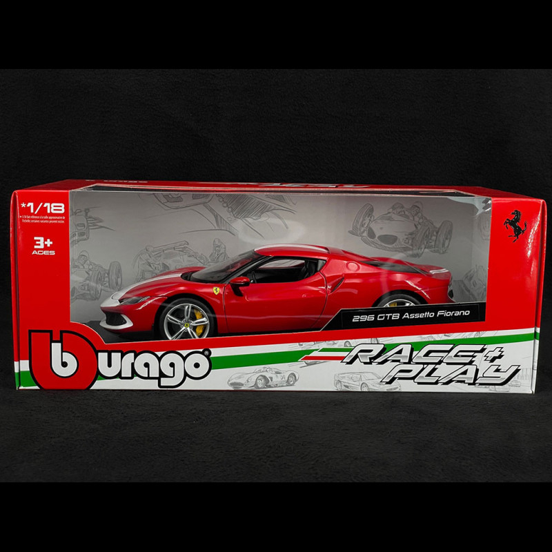 Bburago - Race and Play - Ferrari 296 GTB - 1/18 Diecast 