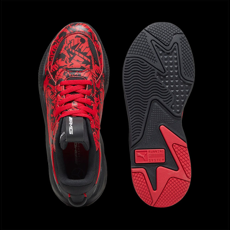 Mercedes Schuhe AMG Puma Camo RS-X Schwarz / Rot 307871-01 - herren