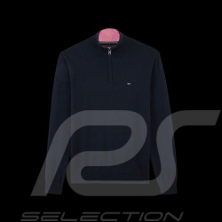 Eden Park Sweater Zipped Neck Navy Cotton PPKNIPUE0022