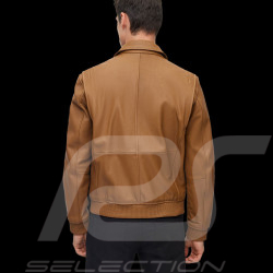 Porsche x BOSS Jacket Regular Fit Goat Leather Brown BOSS 50499073_218 - Men