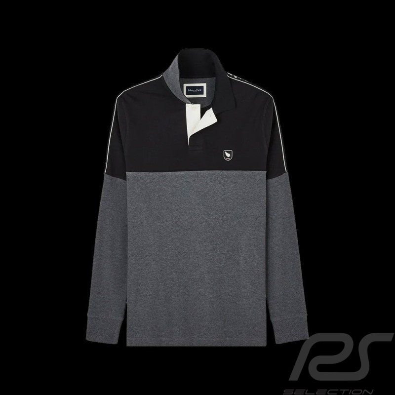 Eden Park Poloshirt Langarm Neuseeland Grau H23MAIPL0032 - Herren