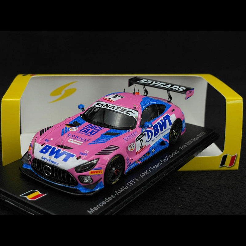 ミニカー 1/43 AMG GT3 No.2 GetSpeed 24H Spa 2021 Mercedes-AMG GT3 n° 2 2ème 24h Spa 2022 Getspeed BWT 1/43 Spark SB501