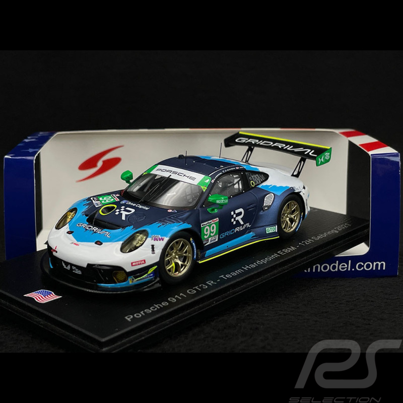 Porsche 911 GT3 R n° 99 12h Sebring 2021 EBM 1/43 Spark US296