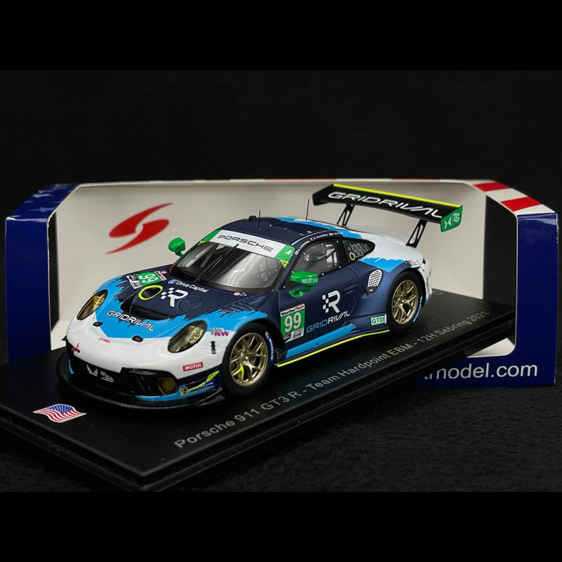 Porsche 911 GT3 R n° 99 12h Sebring 2021 EBM 1/43 Spark US296