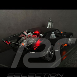 Batmobile Batman Film The Batman 2022 mit Beleuchtung und Figur Schwarz 1/18 Jadatoys 253216002