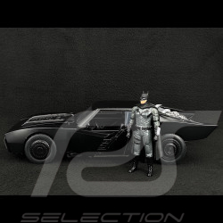 Batmobile Batman Film The Batman 2022 mit Beleuchtung und Figur Schwarz 1/18 Jadatoys 253216002