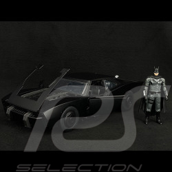 Batmobile Batman Film The Batman 2022 mit Beleuchtung und Figur Schwarz 1/18 Jadatoys 253216002