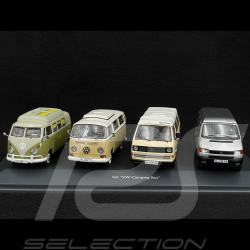 VW Camper Set T1 / T2 / T3 / T4 Camping Bus 1/43 Schuco 450359100