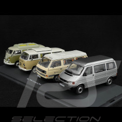 VW Camper Set T1 / T2 / T3 / T4 Camping Bus 1/43 Schuco 450359100