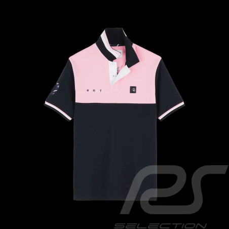 Eden Park Poloshirt Nummer 10 XV de France Dunkelgrau / Rosa H23MAIPC0006 - Herren