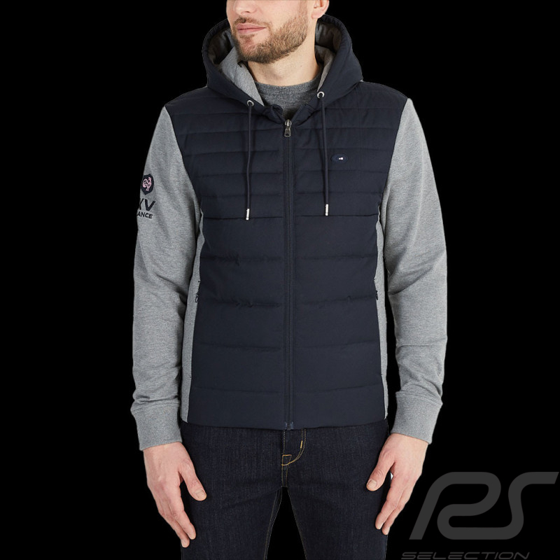 Eden Park Jacke XV de France Kapuzenjacke Hoodie Marineblau / Grau H23MAISW0039 - Herren