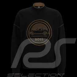 Porsche x BOSS Sweatshirt Capsule-Logo Baumwolle / Wolle Schwarz BOSS 50496955_001 - Herren