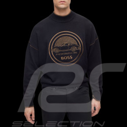 Porsche x BOSS Sweatshirt Capsule-Logo Baumwolle / Wolle Schwarz BOSS 50496955_001 - Herren