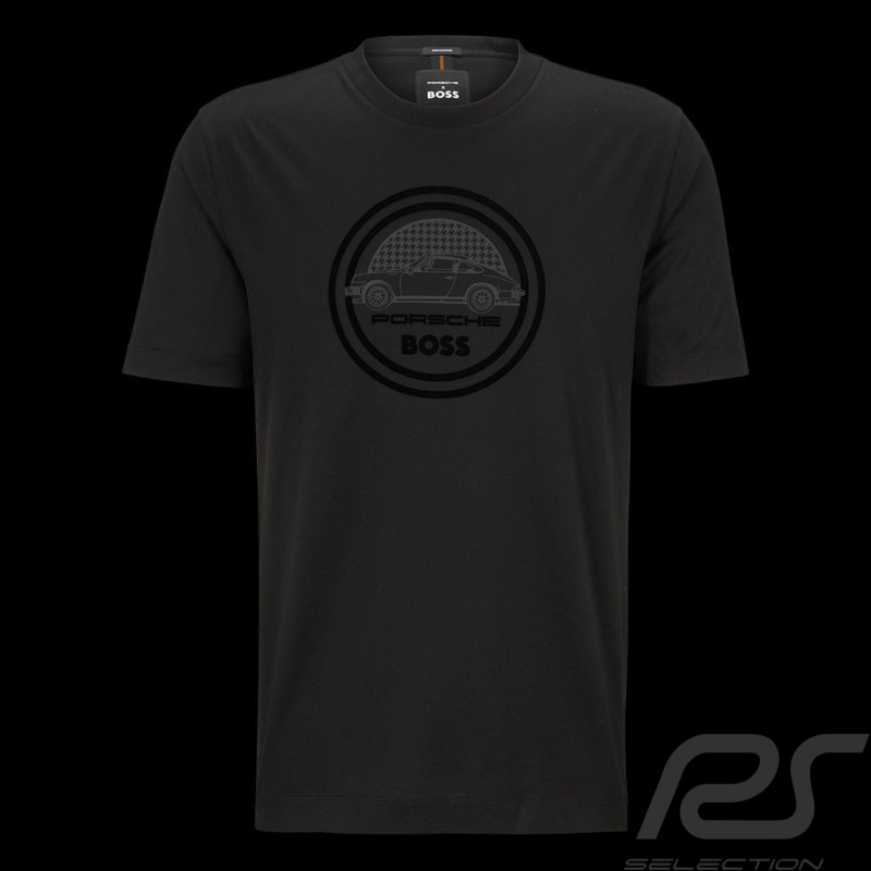 Porsche x BOSS T-shirt Capsule-Logo merzerisiertem Baumwolle Schwarz BOSS 50496729_001 - Herren