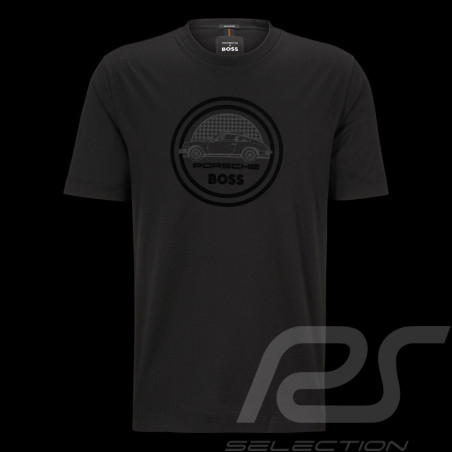 Porsche x BOSS T-shirt Capsule logo mercerised Cotton Black BOSS 50496729_001 - Men