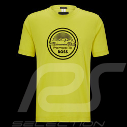 T-shirt Porsche x BOSS Logo capsule Coton mercerisé Vert chaux BOSS 50496729_321 - Homme