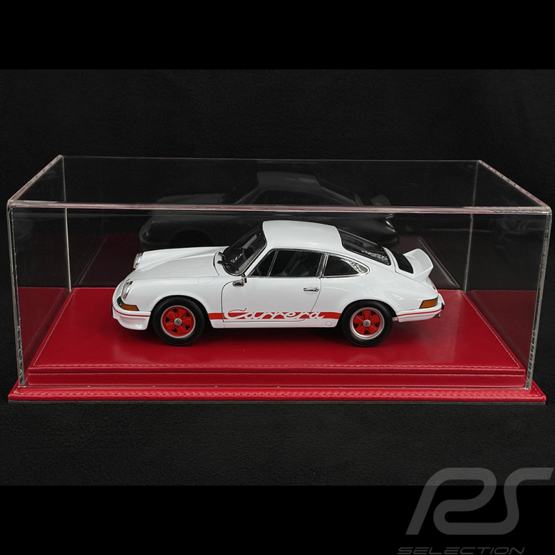 1/18 Vitrine für Modelle Boden Rot Kunstleder premium quality