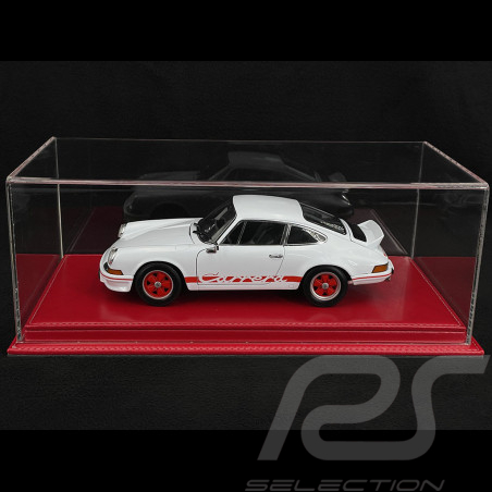 1/18 showcase for model Red leatherette base premium quality