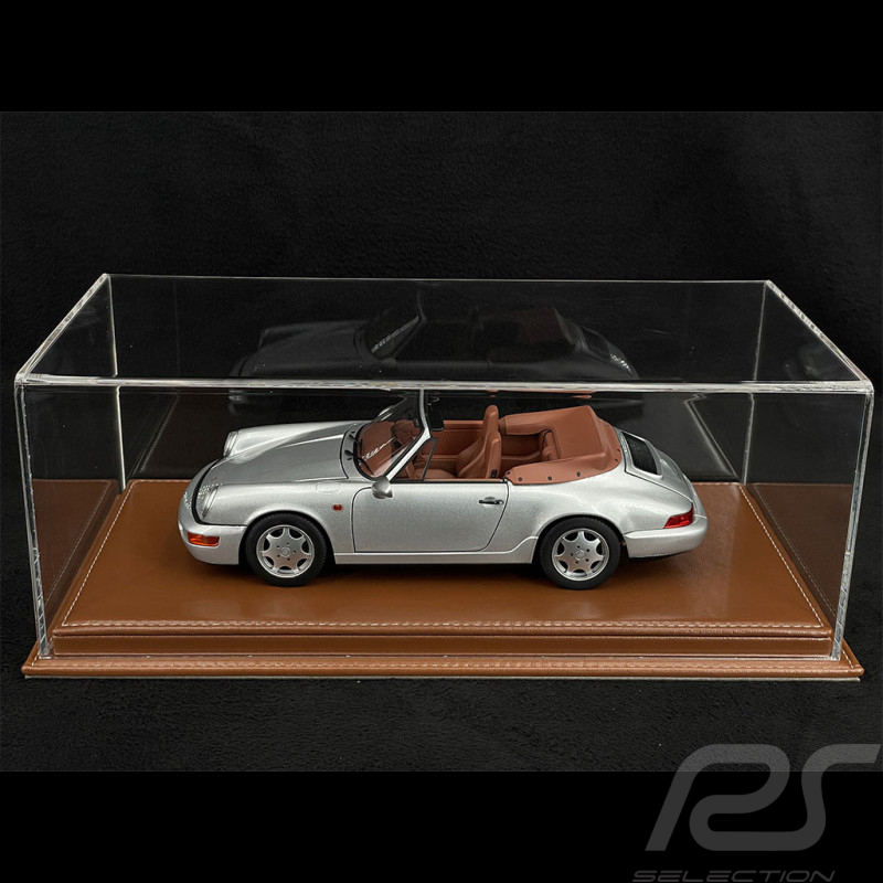 1/18 Vitrine für Modelle Boden Braun Kunstleder premium quality