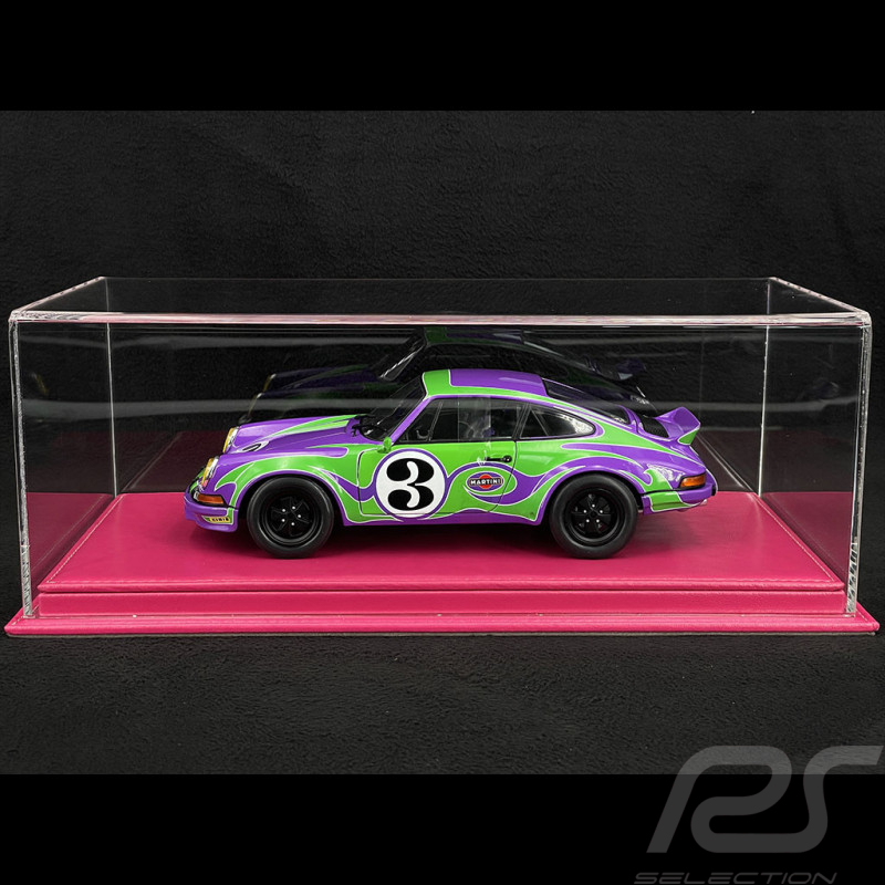 1/18 Vitrine für Modelle Boden Viola Kunstleder premium quality