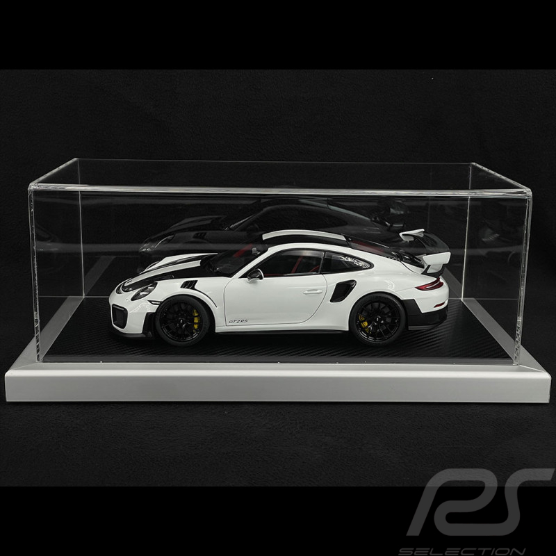 1/18 Vitrine für Modelle Boden schwarze Base / Aluminium Rahmen premium quality