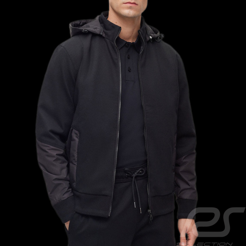 Veste Porsche x BOSS à capuche bi-matière déperlante Noir BOSS 50495919_001 - Homme