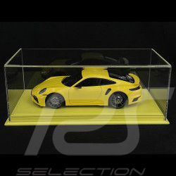 1/18 showcase for model Yellow leatherette base premium quality