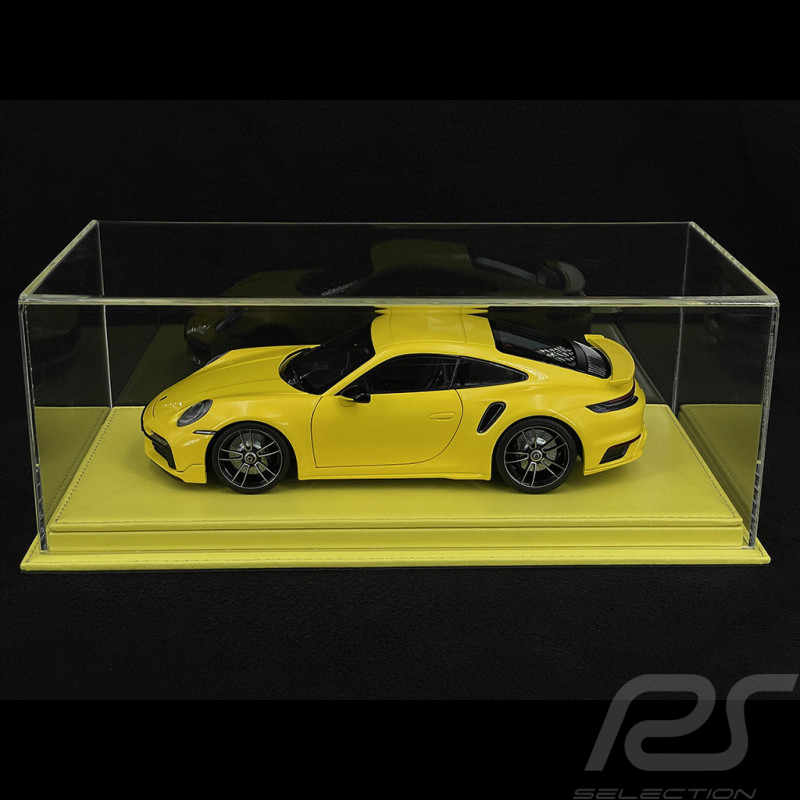 1/18 Vitrine für Modelle Boden Gelb Kunstleder premium quality